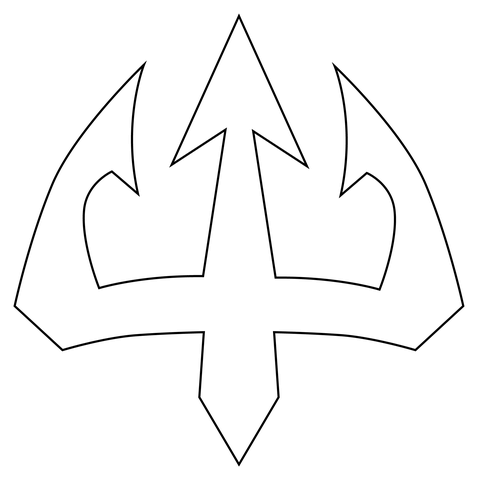 Trident Emblem Coloring Page